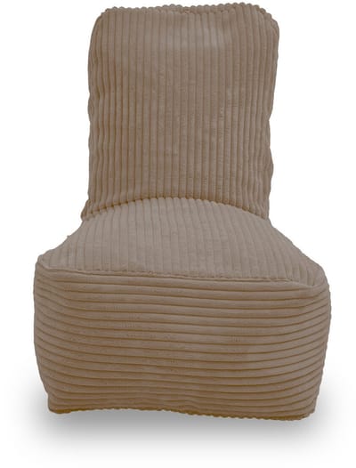 Whoober Fiji – Kinderstoel Zitzak – Lichtbruin dik ribfluweel – Comfortabel & Duurzaam