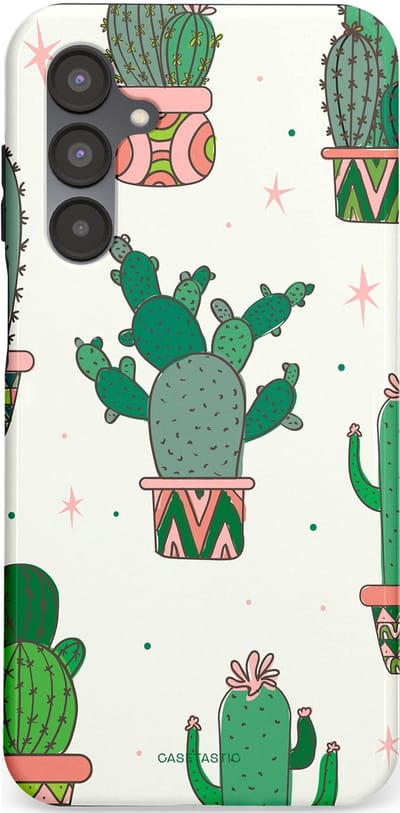 Casetastic Hoesje Geschikt voor Samsung A16 - Stijlvolle Beschermende Duo-layer Case - Zonnige Cactus