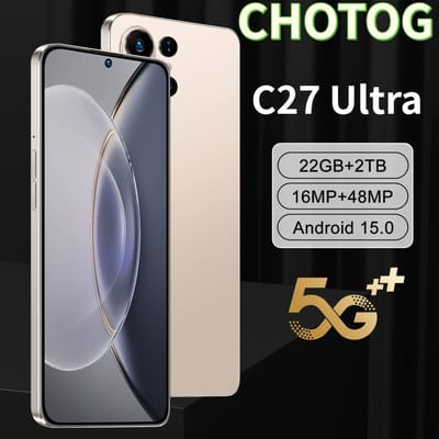 Chotog Nieuwe Telefoonhoesje van Siliconen Beschermhoes voor C27 Ultra 22Gb+2Tb Smartphone Accessoires 7.3 Inch Nieuwe Mobiele Telefoons Android 15 5G