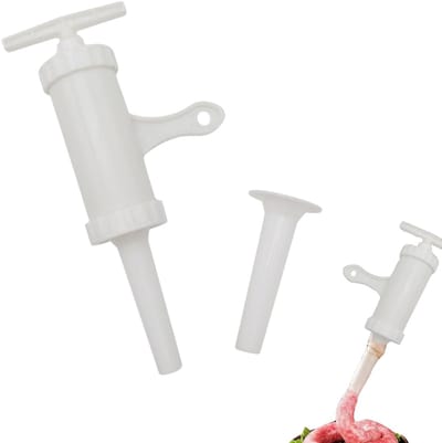 Allecto - Handmatige worstvulmachine - Worstvuller voor thuiskeuken - Wit - DIY-worst maken - Voor hobbykoks - 20 mm opening