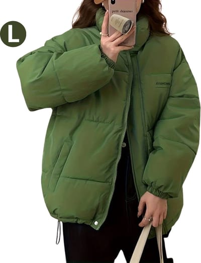 Nivard Winterjas - Dames - Parka Heren Winterjas - Winter - Volwassen - Lange Jas Dames - Mantel Dames - Groen - Maat L