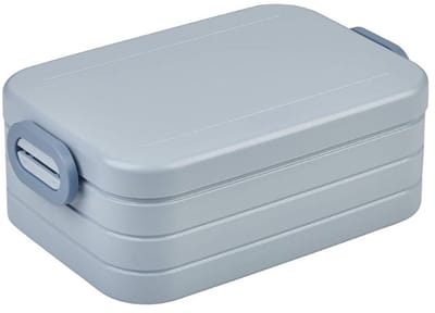 Famanu - Lunchbox midi met vakindeling en stevige sluiting voor dagelijks gebruik, blue