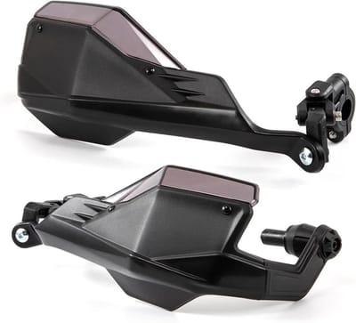 Motorfiets Handkappen - Valbeschermers Stuur - Bescherming Tijdens Rijden - Robuust Kunststof Aluminium - 1 Paar - Zwart
