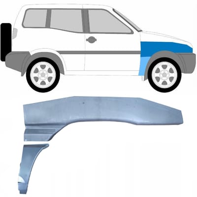 Reparatiepaneel voorspatbord voor Nissan Terrano II 1993-2005 / Rechts / Set