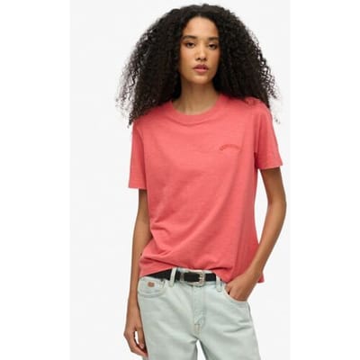 Superdry Essential Washed T-shirt met Logo Rood Grootte: 44