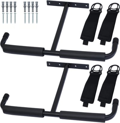 Dailygoods- Opberghaken Schokbestendig - Opbergrek Garage - Haken voor Tuingereedschap - Haken voor Fietsen - Haken voor Ladder - Maximaal draagvermogen 30KG