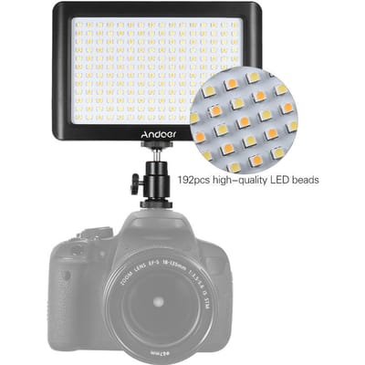 192 stuks LED-videolamp Fotografielamp Ultraheldere DSLR-camera DV-camcorder