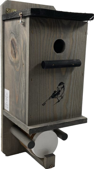 GARDEN SPIRIT Vogelhuisje 15 x 17 x 40 cm. Nestkastje met Pindakaaspothouder