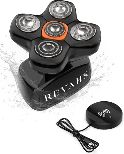 Revahs Hoofd Scheerapparaat Mannen - 7-in-1 Elektrisch Head Shaver - 5D & 8D Magnetische Scheerkop - Hoofd Trimmer & Massage Opzetstuk - Neustrimmer - Gezichtsreiniger