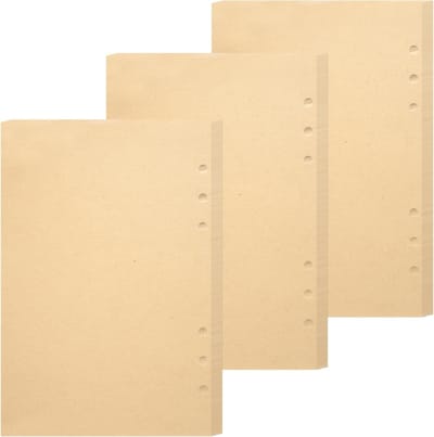 135 Vellen A5 Kraft Papier Navulling, 6 Gaten Navullingen voor Ringband, Geschikt voor Notitieboek, Dagboek en Schetsen