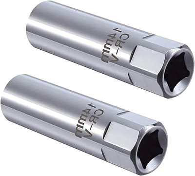 Set van 2 Universele Bougiekap Sleutels - Bougie Verwijder Tools, Dunne Wand Sleutel voor Auto-ontsteking (14mm)