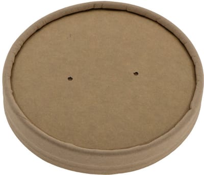 Deksel karton Kraft voor Soepbekers Ø96mm - 500 st/ds.