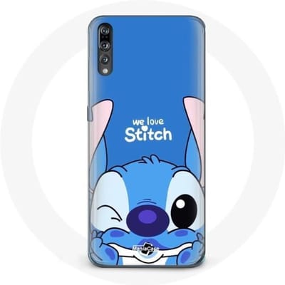 Coque - Huawei - P20 - Stitch - Mignon - Souple bleu