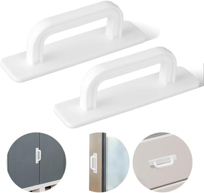 Allecto - Pack van 2 Zelfklevende Handvatten Wit 100 mm - Drilvrije