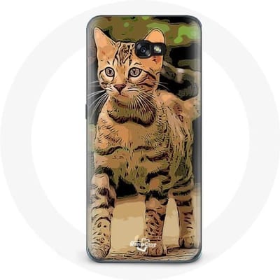 Coque pour Samsung Galaxy A8 2016 Bengal Race de chats dessin Animé