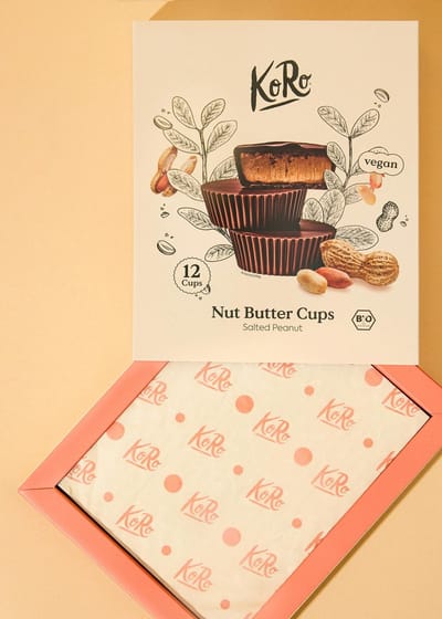 KoRo | Cadeaubox bio vegan nut butter cups salted peanut 12 x 13 g