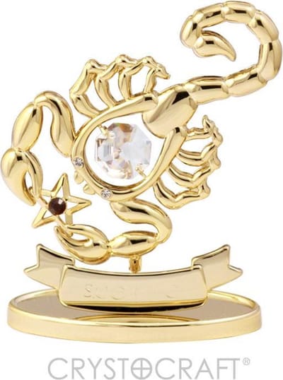 Sterrenbeeld Scorpio (Schorpioen ) 24 k verguld met Swarovski kristallen