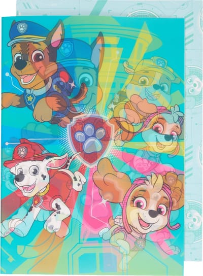 Paw Patrol kaart - A4 formaat - Grote Paw Patrol wenskaart met envelop - Verjaardagskaart - 3D kaart