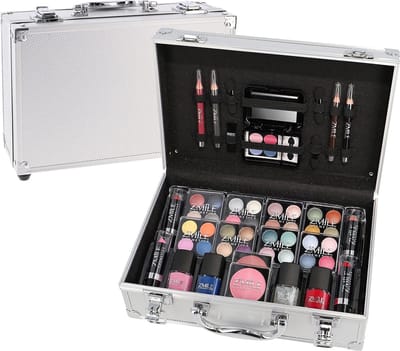 Grijze Make Up Koffer Meisjes Met Inhoud 51-Delig - Gevulde Koffer voor Kinderen - Cosmetica - Beautycase - Veganistisch