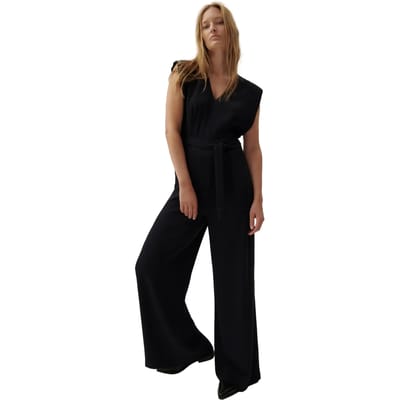 comma - female - Jumpsuit met wijde pijpen