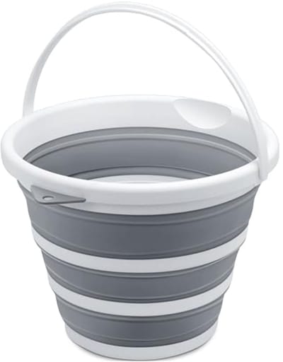 Opvouwbare Emmer - Watercontainer Pot - Huishoudelijk Werk - Ruimtebesparend Ontwerp - 10 Liter - Grijs Blauw