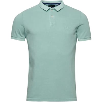 Superdry Vint Destroy Korte Mouw Poloshirt Blauw S Man