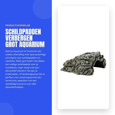 Dailygoods- Aquarium Grot - Kunsthars - Klein/Medium/Groot - Decoratie - Verstopplek voor Vissen/Schildpadden - Afmetingen 9x7x4 cm tot 15x11x8 cm - Aquariumdecoratie