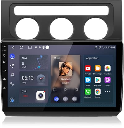 JUNSUN Octa Core Android 15 Autoradio Geschikt voor VW Touran 1T1/1T2/1T3 (2003-2010) – GPS Navigatie, CarPlay, WiFi, Android Auto, Bluetooth, FM RDS, DSP, Stuurwielbediening, 2DIN, 4GB RAM + 64GB opslag
