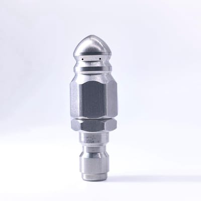 Riool Jetter Nozzle - Afvoer Sproeikop - Verstopping Verwijderen - Roestvrij Staal - 5.6 cm - Zilver