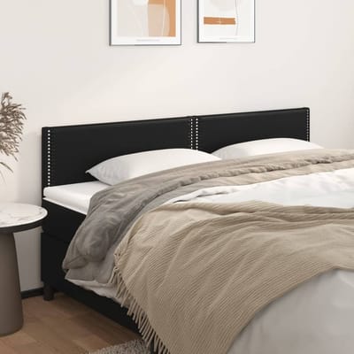 vidaXL - Hoofdborden - 180x5x78/88 - cm - kunstleer - zwart
