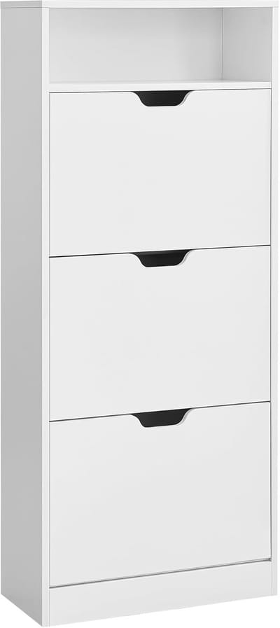 MAZAZU - Schoenenkast - 3 kleppen - Wit - 60x24x139