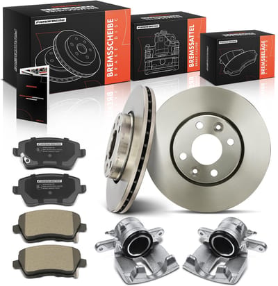 Frankberg 2x Remklauw+2x Remmen+4x Remblokken Voor voor Nissan
