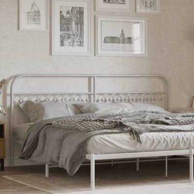 Hoofdeinde Metaal - Beddecoratie Rugleuning - Slaapkamer Aankleden - Stabiel Duurzaam Frame - 200 cm - Wit