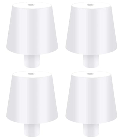 Flessenlamp - 4 Stuks - Tafellamp - Oplaadbare Tafellamp - Wit - Usb-C Oplaadbaar - 3 Standen - Warm wit - Touch Dimbaar - LED