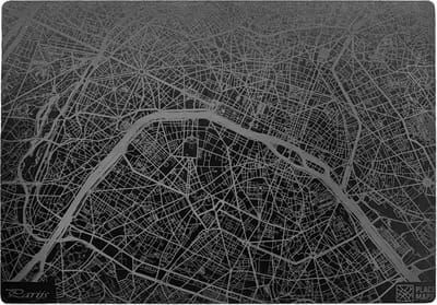 Place Maps Placemat Stadskaart Berlijn - Kunstleer - Zwart - 1 Stuk