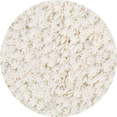 BrandNewCake® Eetbare Taart Confetti Sneuwvlokker Wit 55gr - Taartdecoratie Sprinkles - Strooisel - Taartversiering