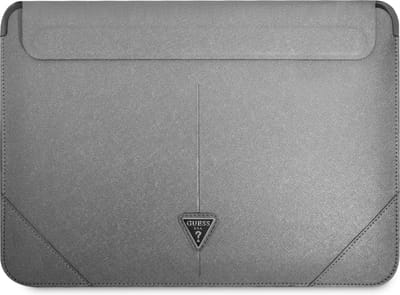 Guess Saffiano Laptoptas voor o.a. Apple MacBook (16") - Zilver