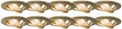 QAZQA edu led - Inbouwspot - 1 lichts - Ø 8.2 cm - Goud/messing