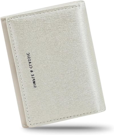 Kleine damesportemonnee van PU-leer, elegante Pearlescent kleine portemonnee met metalen snap, klein voor winkelen, dating en reizen, roze, S, Modern
