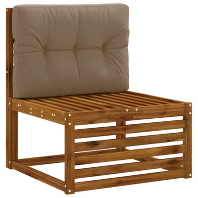 vidaXL - Palletrugkussen - VIANEN - 100% - Polyester - Taupe - 70 - x - 50 - x - 12 - cm
