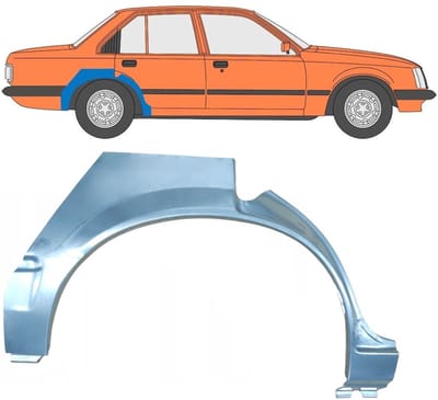 Reparatiepaneel achterspatbord voor Opel Rekord E 1977-1986 / Rechts