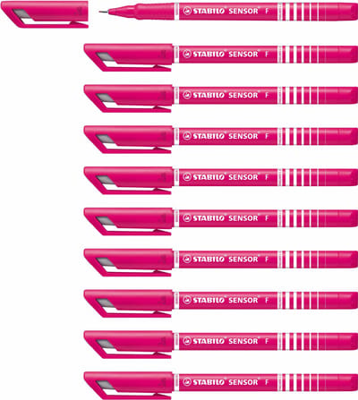 STABILO SENSOR - Fineliner 0,3 mm - Roze - Doos 10 stuks