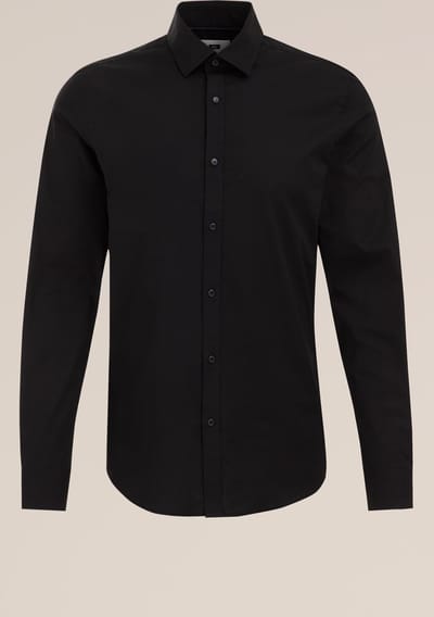 WE Fashion Heren Anti-odour slim fit overhemd met stretch