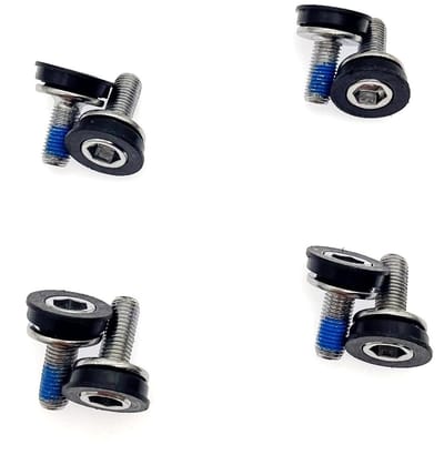 Dailygoods- Crankbout 8 stuks - M8 Zeskant Bevestigingsbouten - Fiets Crankarm Bouten - Duurzaam Staal - Kunststof Pakking - Robuuste Constructie - Fietsbouten