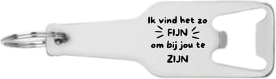 Akyol - ik vind het zo fijn om bij jou te zijn flesopener - Liefde - relatie - cadeau - 105 x 25mm