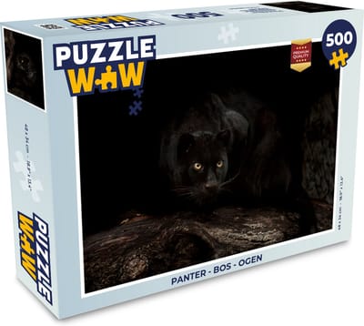 Puzzel Panter - Bos - Ogen - Legpuzzel - Puzzel 500 stukjes