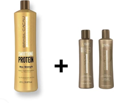 BRASIL CACAU Smoothing Protein + keratine behandeling shampoo en conditioner