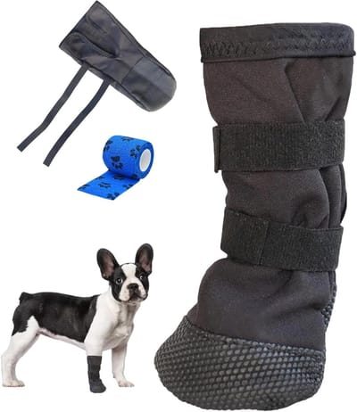 Hondenschoenen voor Buiten, Waterdichte Pootbescherming, Zachte Sokken, Infectiepreventie en Postoperatieve Zorg voor Grote Honden