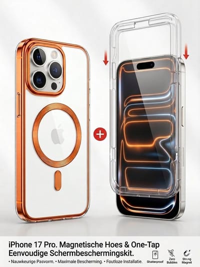Beschermhoesje - geschikt voor iPhone 17 Pro + One-Tap Screenprotector