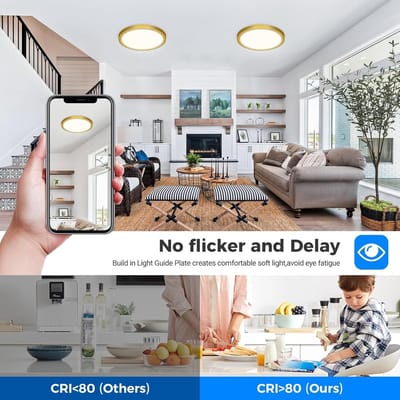 Moderne LED Deckenlamp in 5 Kleuren, Waterdichte 18W Lamp voor Badkamer, Slaapkamer en Woonkamer, IP54, Rond Design, 22 * 1.6cm